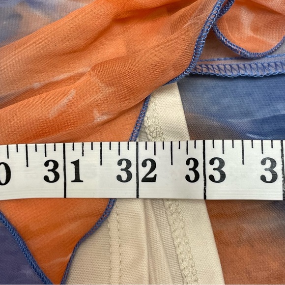 Paper Doll Dress! Size Medium! Evening Cocktail Party Hi-Lo Pastel Watercolor - Picture 15 of 16